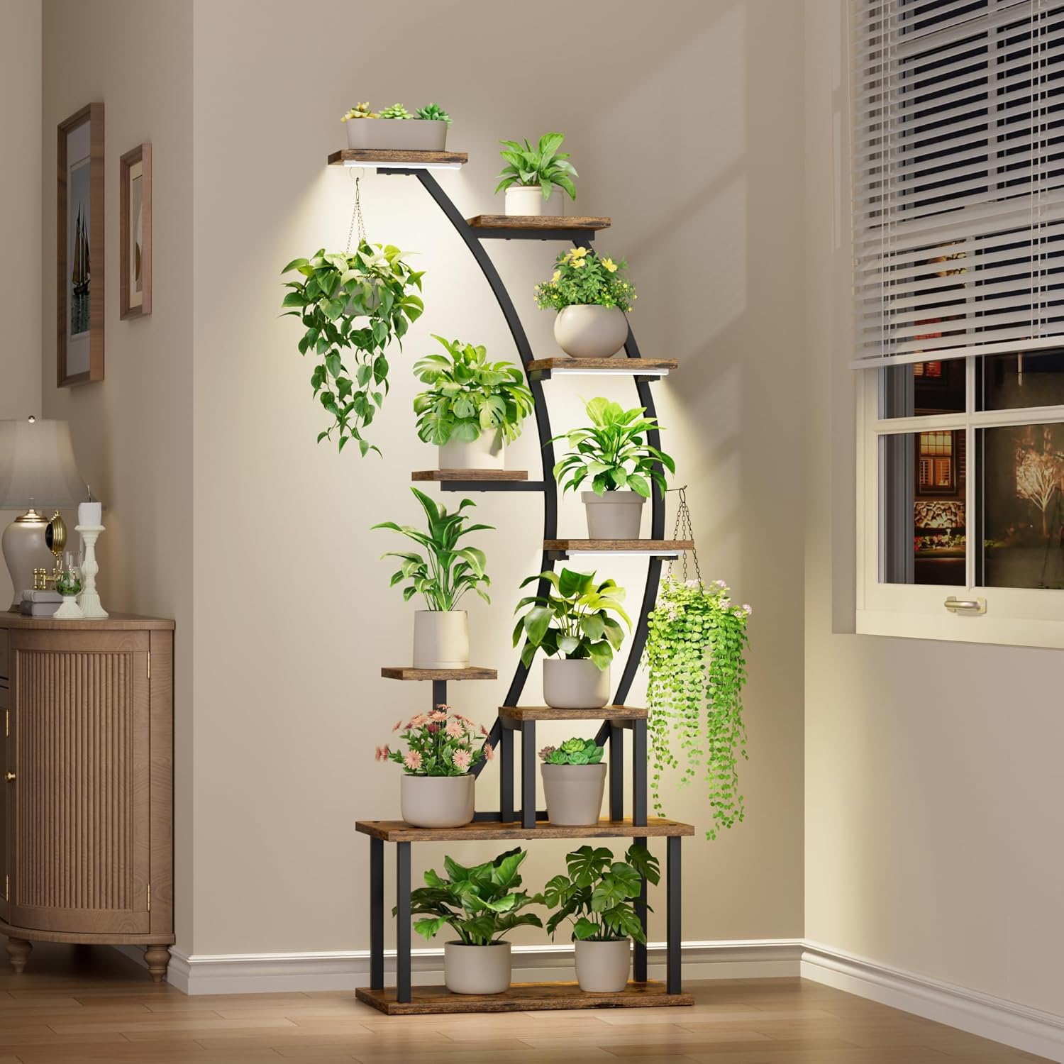 Lighting Decoration Stand - Soporte para Plantas de Interior con
