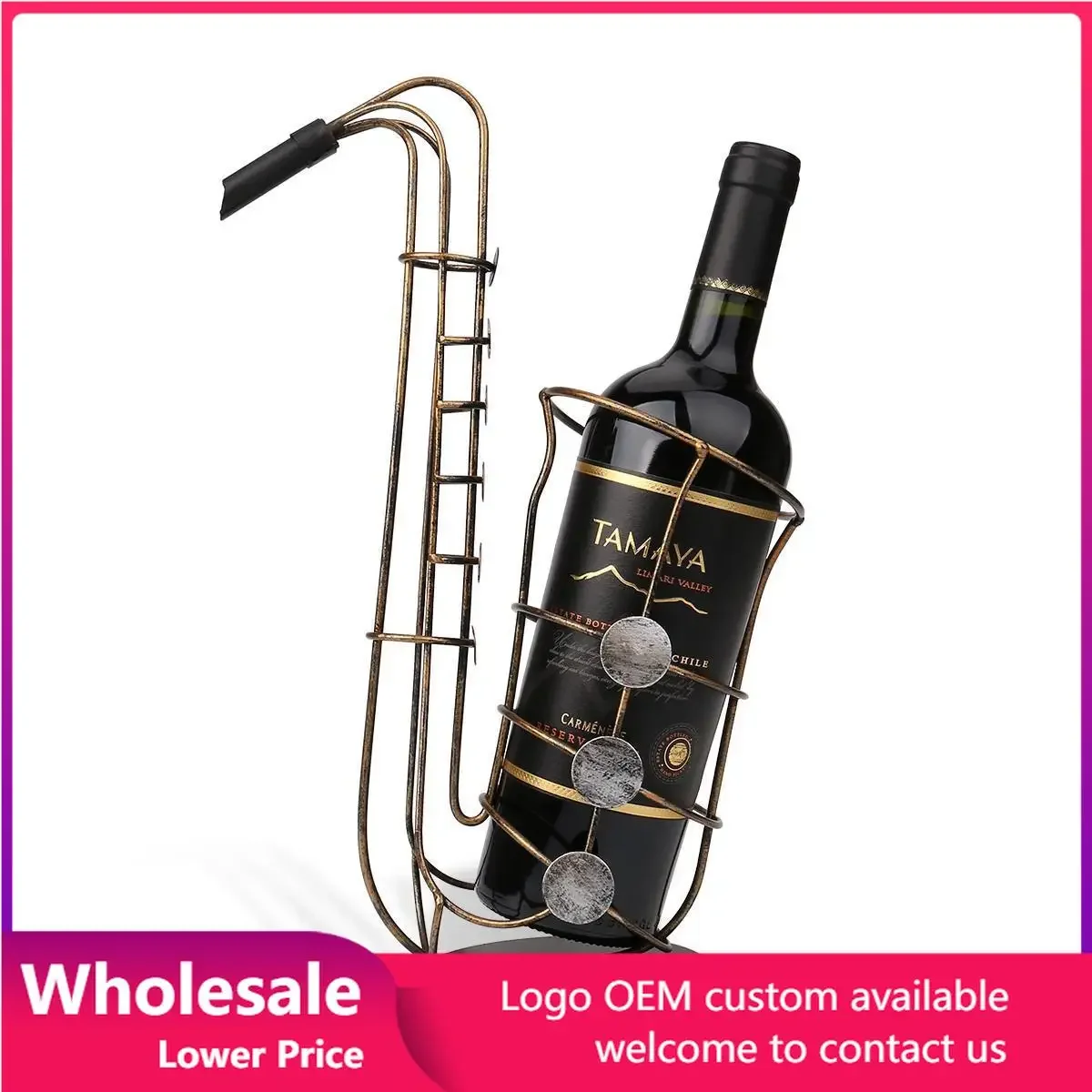 Lighting Decoration Stand - Estante de vino de hierro forjado
