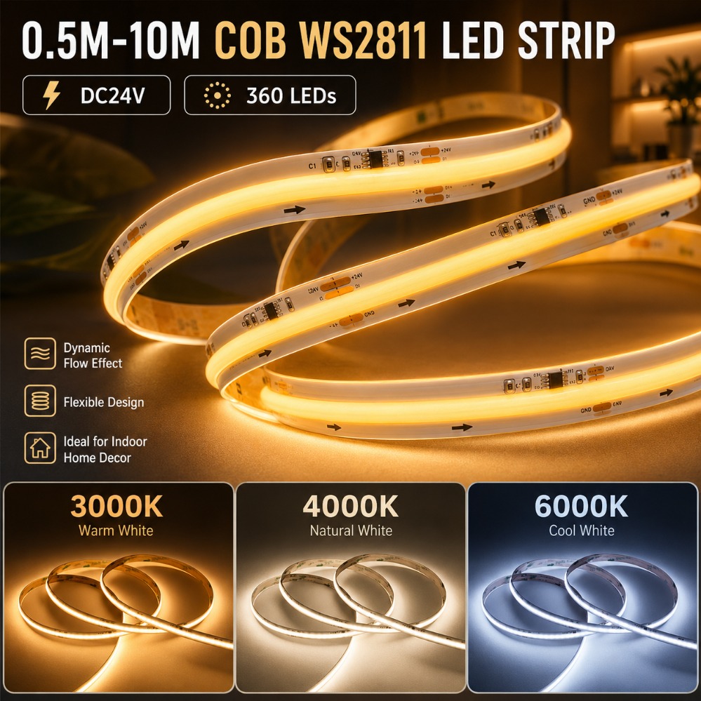 Decor Lighting Address - Tira de LED COB WS2811 Direccionable