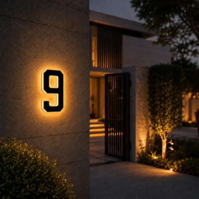 Decor Lighting Address - Luz LED Solar para Número de