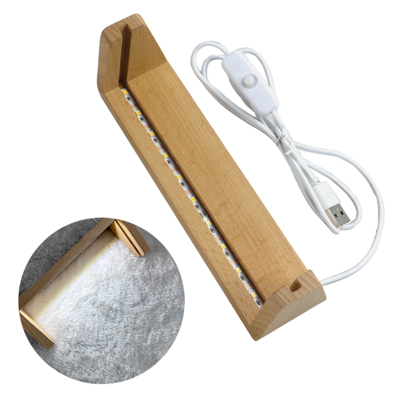 Base luz LED en forma madera 5 - Lighting Decoration Stand reseña y precio