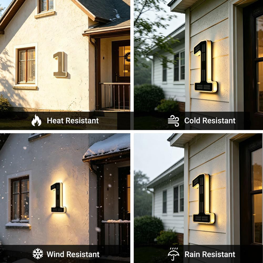 Luz solar para número de casa  - Decor Lighting Address reseña y precio