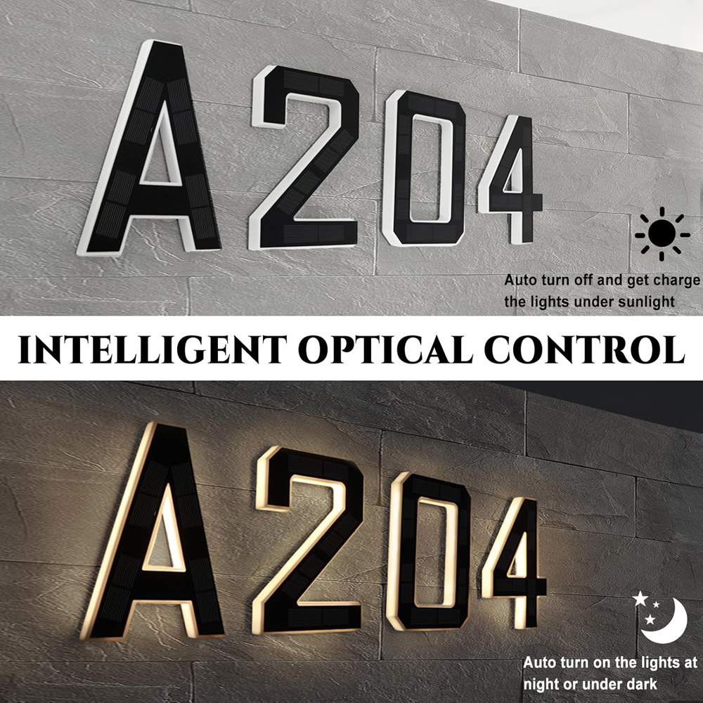 Luz solar para número de casa  - Decor Lighting Address reseña y precio