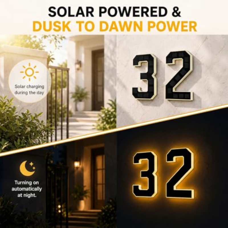 Luz LED Solar para Número de C - Decor Lighting Address reseña y precio