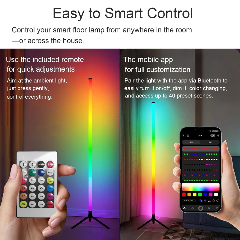Lámpara de Pie LED RGB de 120  - Floor Lamp Tripod reseña y precio